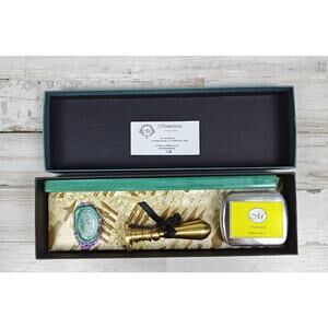 Wax Seal Kit Sealing Wax Stick Melting Wax Spoon Seal Letter "A" From Italy